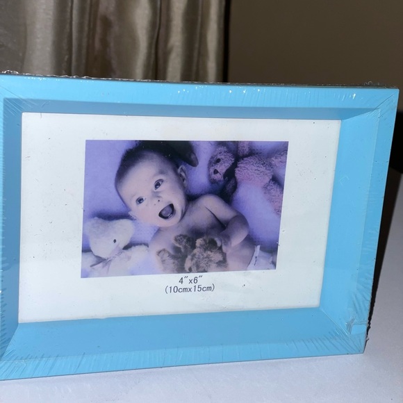 POWDER Blue New Baby 4x6 picture frame - Picture 1 of 2